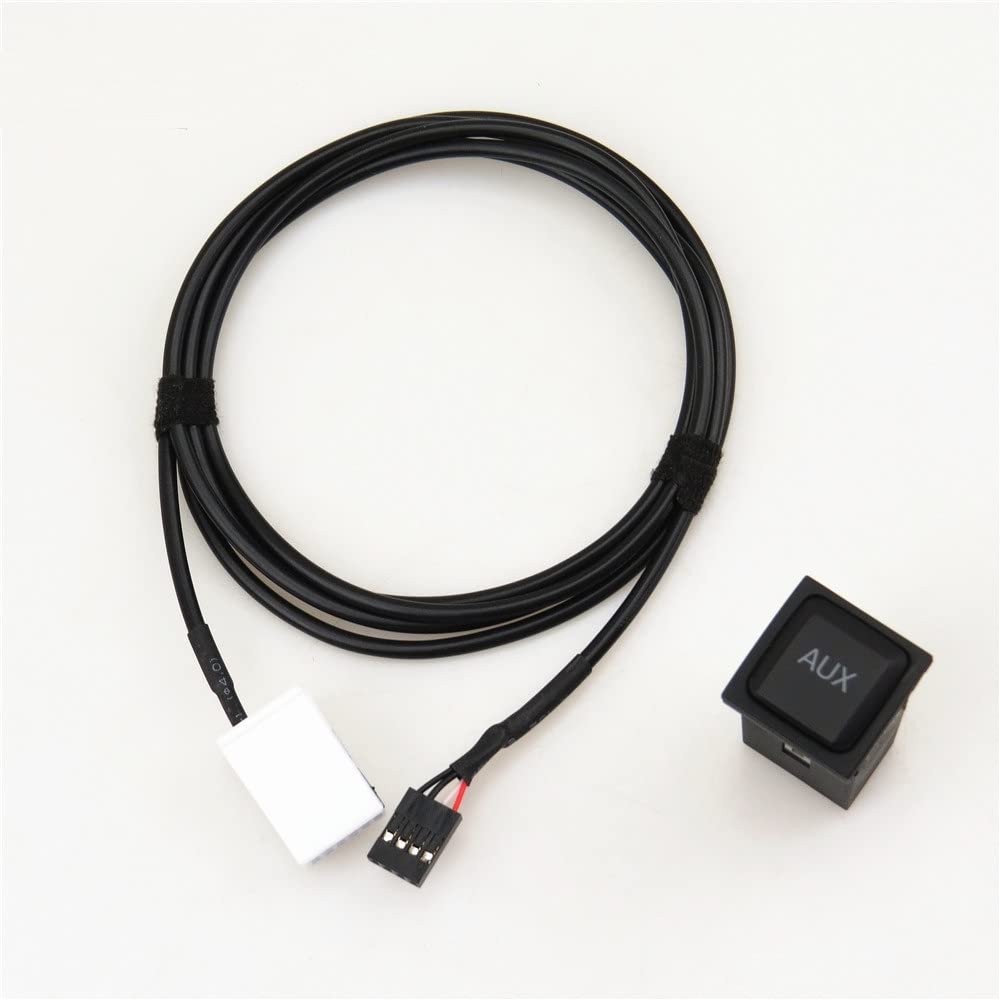 1 Set AUX Audio Input Auxiliary Interface Switch Socket + Lnput Connection Cable for Golf 5 MK6 Scirocco 5KD 035 724A