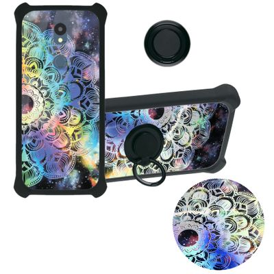 jioeuinly Case for Sharp Rouvo V Case Compatible with Sharp Rouvo V Phone Case STTM21VAPP Cover [Hard PC + Soft Silicone] [360 Metal Ring Support][IMD Laser Effect] IMDH-HTT