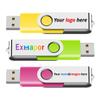 USB Flash Drive 4GB Custom Logo Pen Drive Swivel Memory Stick Personalized USB Drive Thumb Storage for PC Desktop Laptop MacBook 100PCS view 3