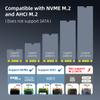 MAIWO Dual Bay M.2 NVMe Duplicator Cloner Dock, Support Max 2 x 4TB 20Gbps AHCI to NVMe Clone, PCIe SSD Read&Write&Clone for 2230/2242/2260/2280/22110 SSDs view 3