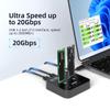 MAIWO Dual Bay M.2 NVMe Duplicator Cloner Dock, Support Max 2 x 4TB 20Gbps AHCI to NVMe Clone, PCIe SSD Read&Write&Clone for 2230/2242/2260/2280/22110 SSDs view 4