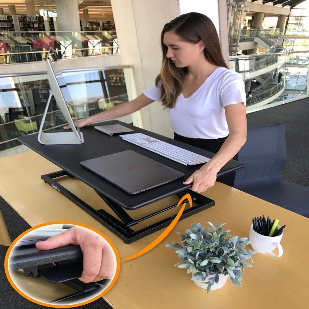 ARC-POWER for Adjustable Standing Rising Lift Lifting Desk Table Stand Up Riser Desktop