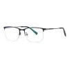 laureles Mens Reading Glasses Blue Light Blocking Pure Titanium Business Half Frame Reader Computer Eyewear (Grey, +1.25 Magnification) view 1