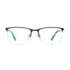 laureles Mens Reading Glasses Blue Light Blocking Pure Titanium Business Half Frame Reader Computer Eyewear (Grey, +1.25 Magnification) view 3
