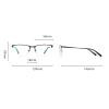 laureles Mens Reading Glasses Blue Light Blocking Pure Titanium Business Half Frame Reader Computer Eyewear (Grey, +1.25 Magnification) view 4