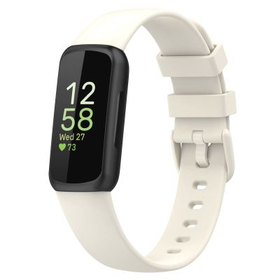 TopPerfekt Bands Compatible with Fitbit Inspire 3, Adjustable Soft Silicone Accessories Sport Strap for Women Men Bands Apricot Small