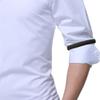 COLORFUL BLING 2-6pcs Metal Arm Band Adjustable Anti-Slip Bracelet Shirt Sleeve Holders Wrap Bangle Garters Stretch Armbands Set Gift for Men Father Husband Lover-2pcs black view 4
