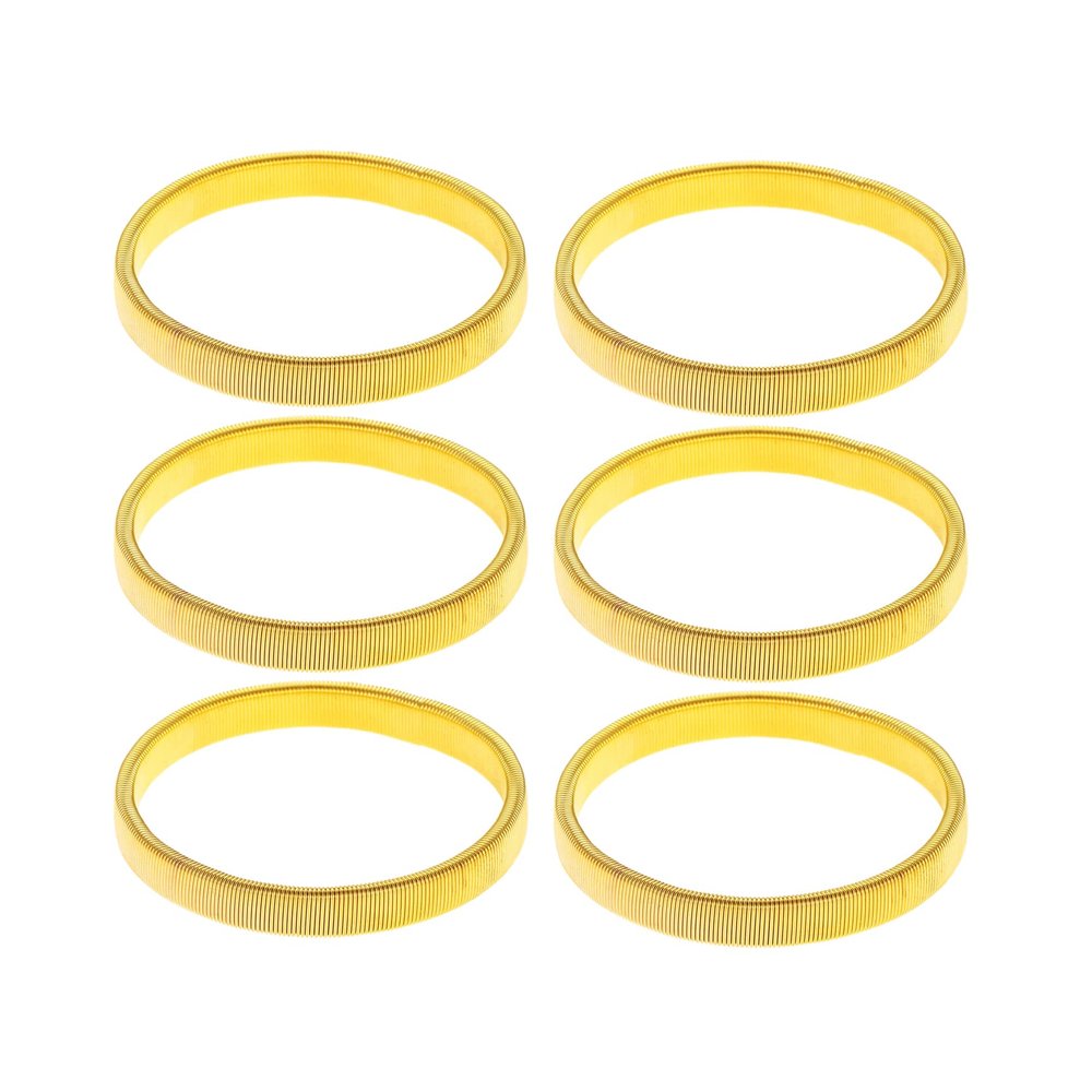 COLORFUL BLING 2-6pcs Metal Arm Band Adjustable Anti-Slip Bracelet Shirt Sleeve Holders Wrap Bangle Garters Stretch Armbands Set Gift for Men Father Husband Lover-6pcs gold