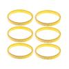 COLORFUL BLING 2-6pcs Metal Arm Band Adjustable Anti-Slip Bracelet Shirt Sleeve Holders Wrap Bangle Garters Stretch Armbands Set Gift for Men Father Husband Lover-6pcs gold view 1