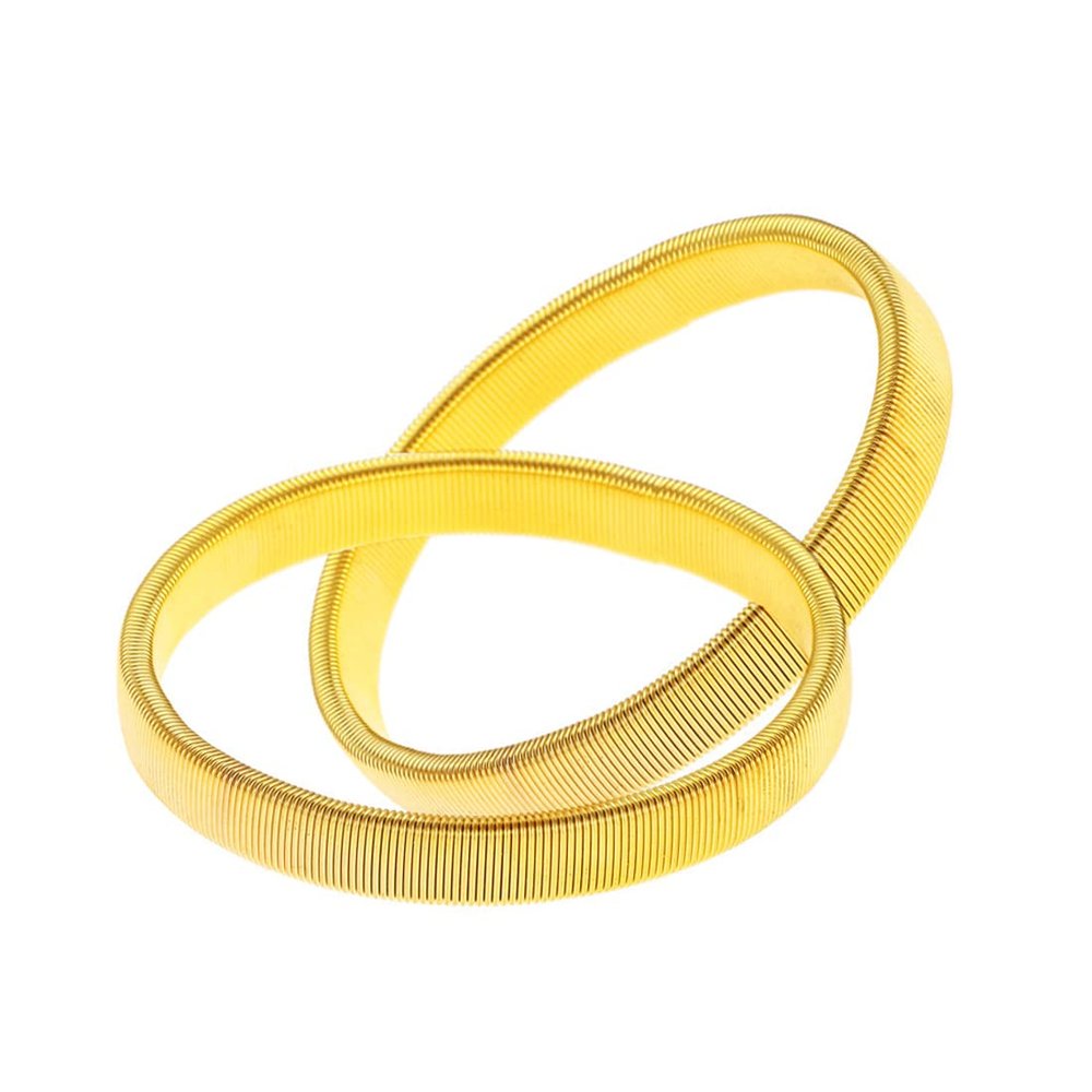 COLORFUL BLING 2-6pcs Metal Arm Band Adjustable Anti-Slip Bracelet Shirt Sleeve Holders Wrap Bangle Garters Stretch Armbands Set Gift for Men Father Husband Lover-2pcs gold