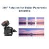 Andoer Multi-functional Mini Ball Head 360Rotatable Aluminum Alloy Ballhead Adapter Tripod Head 1/4 Inch Screw & Cold Shoe Connection with Dual Side Cold Shoe Mounts for DSLR Camera LED Video Light view 2