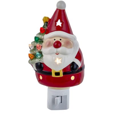 DIGS-N-GIFTS Santa with Christmas Tree Night Light