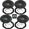 KICKER Speakers 6.5 inch for Ford Mustang 2015-2023 Upgrade Kit - 4 Pack of CS Series with Adapters and Harness, Coaxial 6 1/2 Car Audio Front Door and Rear Side Panel Speaker CSC65, 46CSC654 view 1