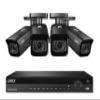 Lorex NC4K4MV-164BB-2 4K 16-Channel 4TB Wired NVR System with Nocturnal 4 Smart IP Bullet (4X LNB9383/Black) Cameras Featuring Motorized Varifocal Lens, Vandal Resistant and 30FPS Recording view 1