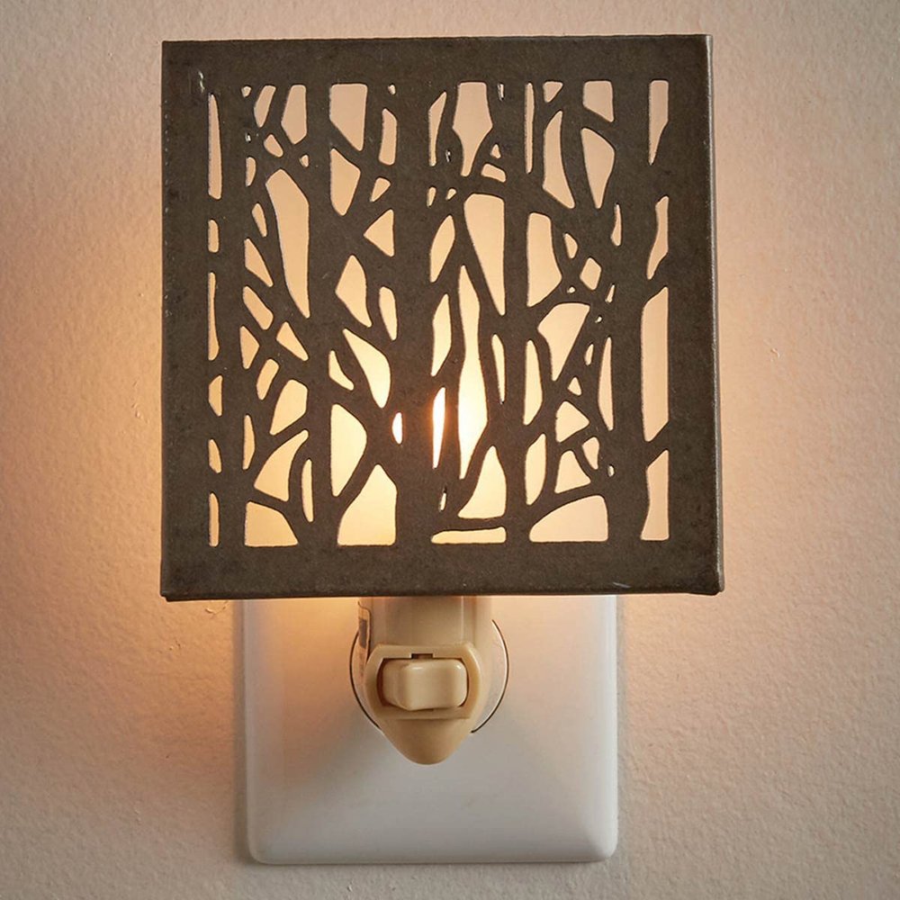 BLACK FOREST DECOR Flare Nightlight, Iron, Decorative Accent, 4 1/2" W x 2" D x 4 1/2" H