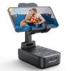 ZEALOT Cell Phone Stand with Wireless Bluetooth Speaker, Phone Holder and Wireless Induction Speaker Amplifier Dock Compatible with iPhone/ipad/Samsung,Gifts for Women Men Dad Him Her-Black view 1