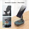 ZEALOT Cell Phone Stand with Wireless Bluetooth Speaker, Phone Holder and Wireless Induction Speaker Amplifier Dock Compatible with iPhone/ipad/Samsung,Gifts for Women Men Dad Him Her-Black view 2