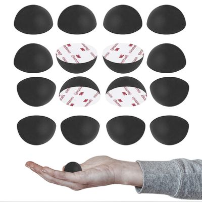 1.25" Silicone Hemisphere Bumpers Isolation Feet Rubber Non-Skid Speaker Pads with Adhesive Record Player Isolation Pads for Small Speaker Spikes,Turntable,Amplifiers, Subwoofer,Monitors,Decks 16 PCS