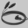 Bangun 90 Degree Optical Audio Splitter 1 in 2 Out Cable, Digital Toslink Fiber Optical Splitter Audio Adapter Cable (1 Male Input 2 Male Output) for TV, Soundbar, 10ft view 1