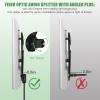Bangun 90 Degree Optical Audio Splitter 1 in 2 Out Cable, Digital Toslink Fiber Optical Splitter Audio Adapter Cable (1 Male Input 2 Male Output) for TV, Soundbar, 10ft view 2