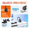 Delton Noise Canceling Bluetooth Computer Headset with Charging Dock, Wireless Headset for Laptop/PC/iMac/Tablet/Smartphones, Compatible with MS Teams, Zoom, Google Meet, Slack and More - Black view 4