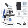 Microscope Kit 2000X Biological Microscope with Adjustment LED Illuminated Monocular Binoculars Head Microscope Lens Adapters (Color : Monocular Only) view 2