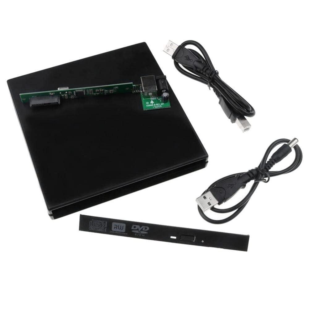12.7mm External DVD Enclosure USB 2.0 External DVD/CD- Case for Laptop Desktop PC Optical Disk Drive SATA to SATA