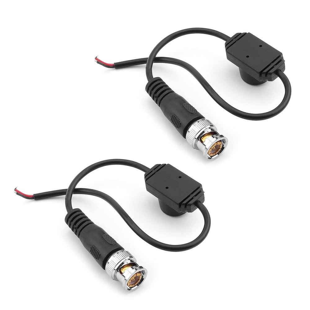 Juvielich 2Pcs Video Transmitter Passive Video Transceiver Transmitter HD-CVI/TVI/AHD for Surveillance Camera System 1301K