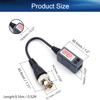 Juvielich 3Pcs Video Transmitter Passive Video Transceiver Transmitter HD-CVI/TVI/AHD for Surveillance Camera System UTP-202P view 2