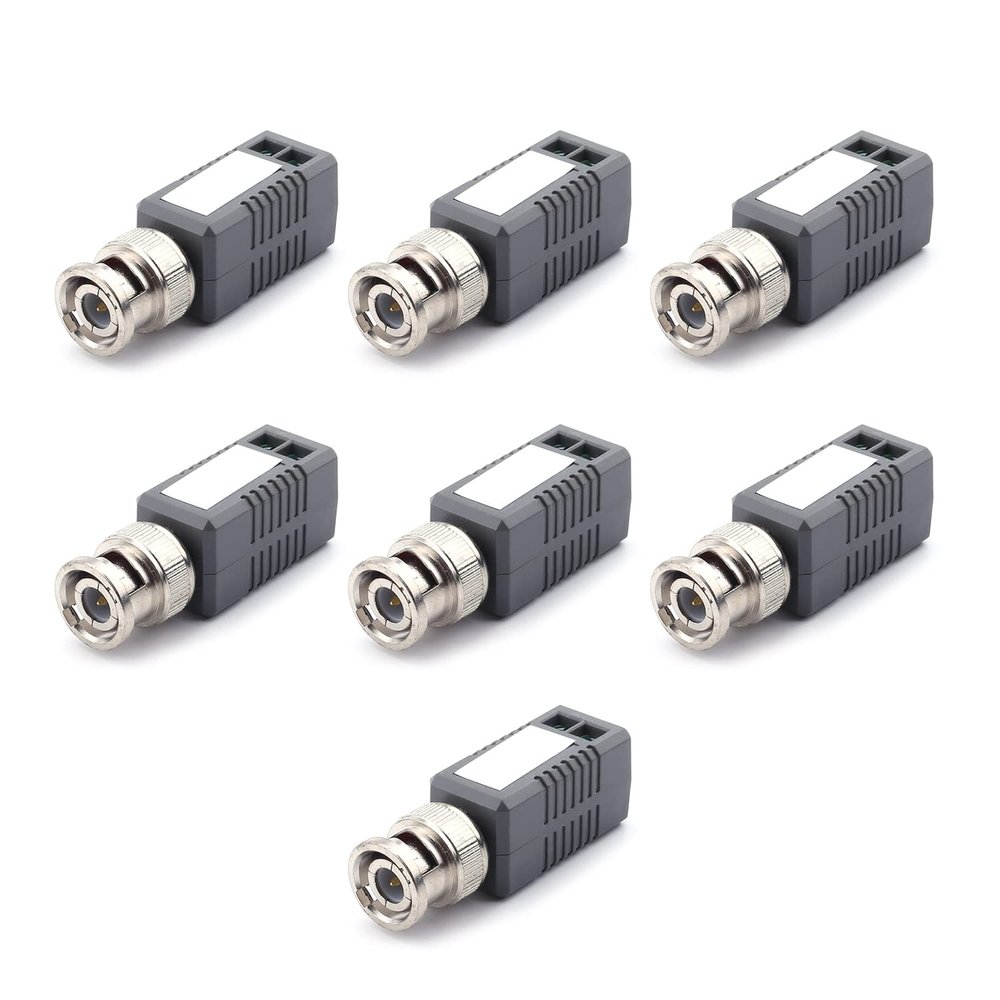 Juvielich 7Pcs Video Transmitter Passive Video Transceiver Transmitter HD-CVI/TVI/AHD for Surveillance Camera System YJS-202E