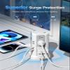 Surge Protector Power Strip with PD20W USB C,13A Thicker Extension Cord with Multiple Outlets 6FT Fararaka Tower Power Strip with USB Ports 2A2C,16AC,Office Supplies Dorm Essentials view 3