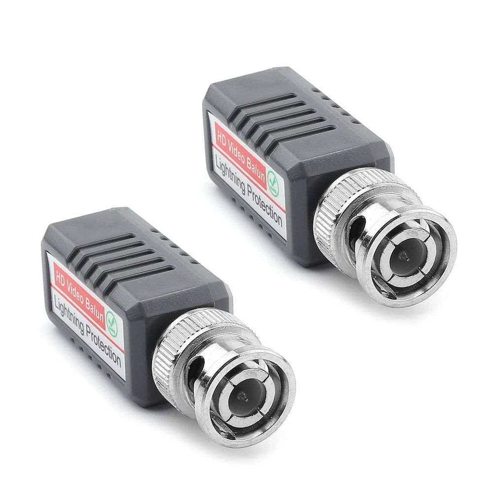 Juvielich 2Pcs Video Transmitter Passive Video Transceiver Transmitter HD-CVI/TVI/AHD for Surveillance Camera System LLT-202E