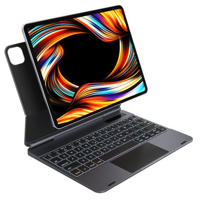 doqo Keyboard Case for ipad pro 11 inch 4th-2022/3rd-2021/2nd-2020/1st-2018 gen, ipad Air 10.9inch 5th/4th gen,Metal Keyboard Case with Multi-Touchpad,Floating Cantilever Stand