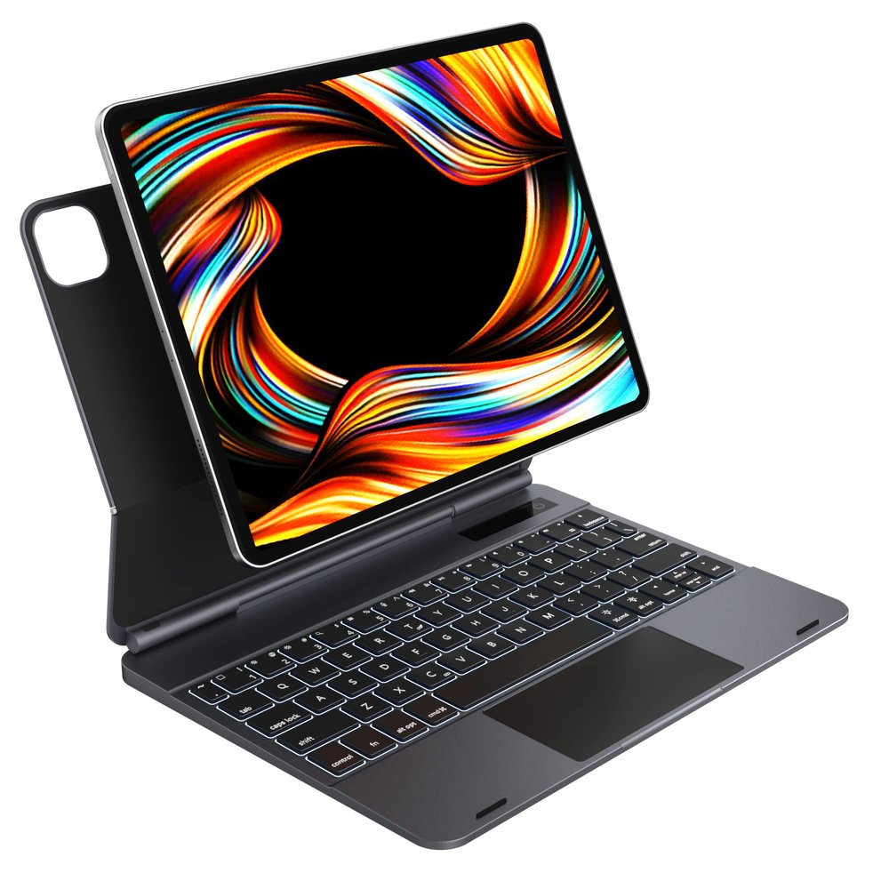 doqo Keyboard Case for ipad pro 11 inch 4th-2022/3rd-2021/2nd-2020/1st-2018 gen, ipad Air 10.9inch 5th/4th gen,Metal Keyboard Case with Multi-Touchpad,Floating Cantilever Stand