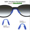 Mryok Replacement Nose Piece Nose Pads for Oakley Metalink OX8153 Eyeglasses - Blue Asian Fit view 2