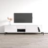 Meble Furniture Marmo Modern Freestanding TV Stand  Storage Cabinets  Fits TVs up to 85", 70.9" W x 15.7" D x 23.6" H  White view 1