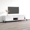 Meble Furniture Marmo Modern Freestanding TV Stand  Storage Cabinets  Fits TVs up to 85", 70.9" W x 15.7" D x 23.6" H  White view 2
