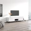 Meble Furniture Marmo Modern Freestanding TV Stand  Storage Cabinets  Fits TVs up to 85", 70.9" W x 15.7" D x 23.6" H  White view 3