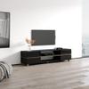 Meble Furniture Bono 01 Modern TV Stand Freestanding Rectangular Media Console Fits TVs up to 80", 63.8" W x 15.7" D x 20.1" H Black view 3