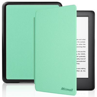 Miimall for All-New Kindle Case 11th Gen, 2022, Lightweight Premium PU Leather Bumper, Anti-Fingerprint Magnetic Auto Wake/Sleep Shockproof Case Cover for All-New Kindle 2022, 6 inch(Mint)