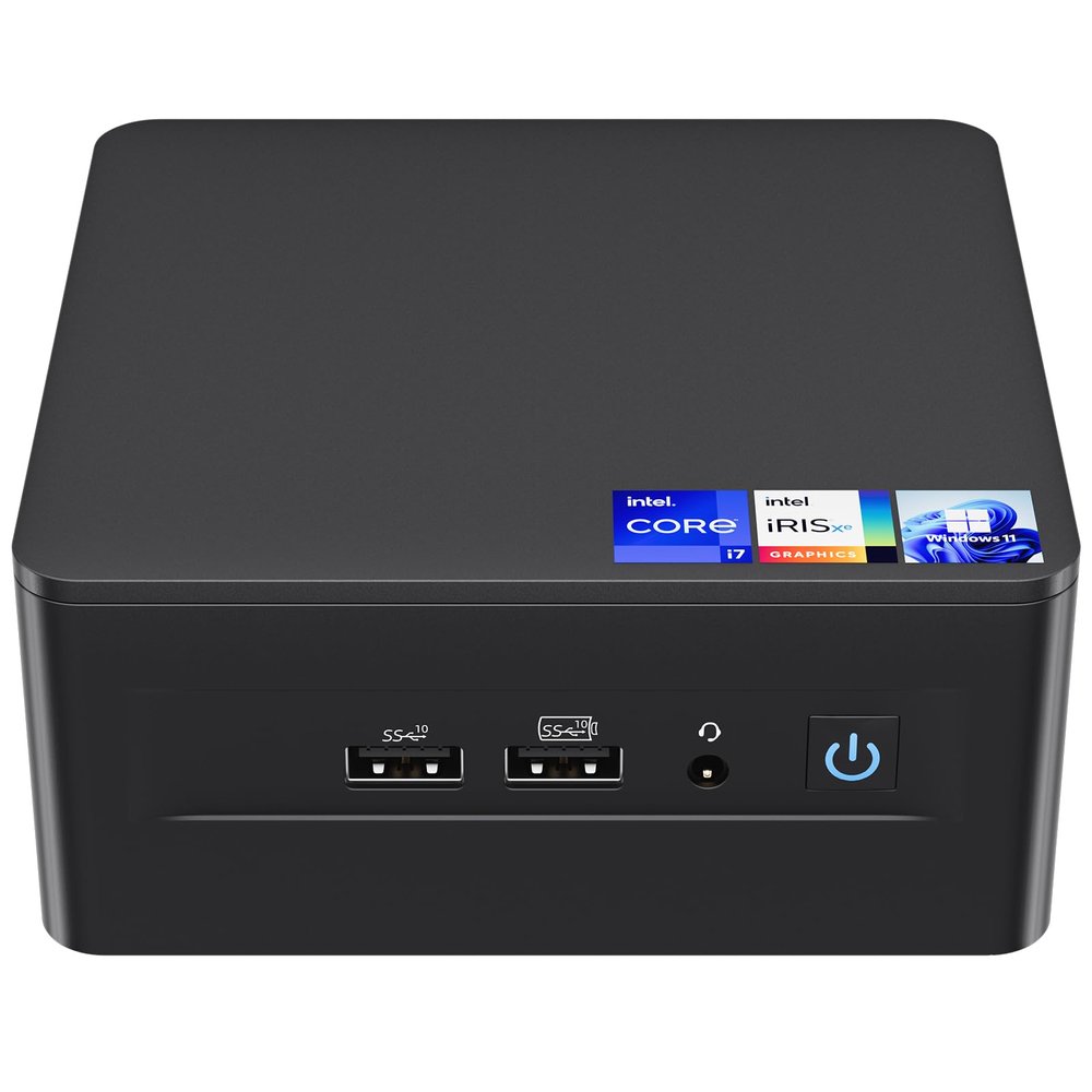 Intel NUC 12 Pro, for ASUS NUC12 Pro Wall Street Canyon Mini PC, 16GB RAM, 512GB SSD, Intel Core i7-1260P CPU (18M Cache, up to 4.70 GHz), WiFi 6E, BT 5.2, 2*Thunderbolt 4, Win 11 Pro(NUC12WSHi7)