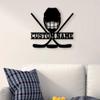 Custom Hockey Stick Night Light With Name Personalized Hockey Player Name Metal Sign Lamp Wall Art Led Lamp for Boys Kids Ice Hockey Lover Xmas Birthday Gifts Home Decor (Hockey Stick- Metal 3) view 3