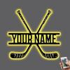 Custom Hockey Stick Night Light With Name Personalized Hockey Player Name Metal Sign Lamp Wall Art Led Lamp for Boys Kids Ice Hockey Lover Xmas Birthday Gifts Home Decor (Hockey Stick- Metal 1) view 1