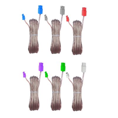 6X Extender Speaker Home Theater Cord Sound Wire Cable Red Gray Compatible with Sony Home Cinema System