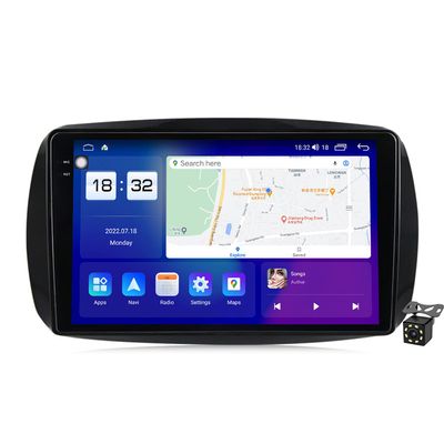 Android 12 Car Stereo Multimedia Player for Mercedes Benz Smart 453 Fortwo 2014-2020 Autoradio with 2K Screen Navigation GPS BT SWC FM RDS DSP WiFi 4G Carplay+Camera,M6 pro Plus 8+128g