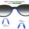 Mryok Replacement Nose Pieces Nose Pads for Oakley Sutro TI OO6013 / Sutro TI Sweep OO6025 Sunglasses - Blue view 2