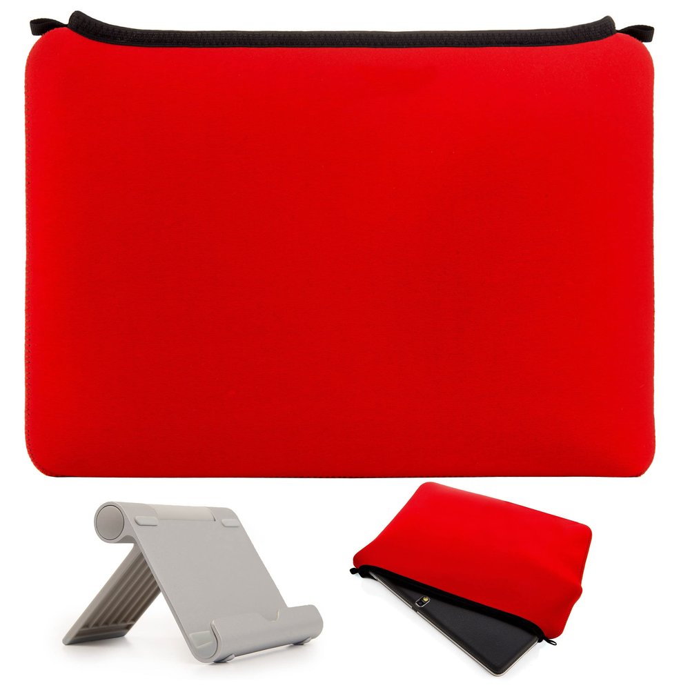 13 inch Sleeve Bag Slim Protective Carrying Case with Sturdy Metal Stand Holder for iPad Pro 12.9, Galaxy Tab S7 FE 12.4