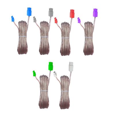 6X Extender Speaker Cables Red Gray Compatible with Sony Home Cinema Theater System