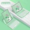 SOUYOYIHI Portrait Mode Keyboard Case for iPad A16 2025 (11th Gen, 11")/ iPad 10th Generation 10.9" 2022 Case with Round Key Colour Keyboard Detachable Clear Cover,Mint Green view 2