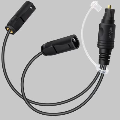 1x2 Digital Audio Splitter, Toslink Digital Fiber Optic Audio Splitter 1 Male Input 2 Female Output (for Home Theatre, Xbox, PS3/PS4)